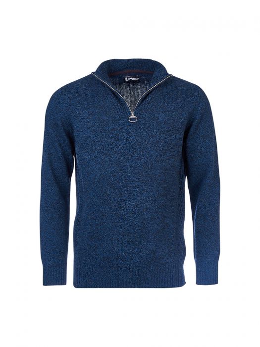 Barbour Essential Lambswool Half Zip Navy Mix