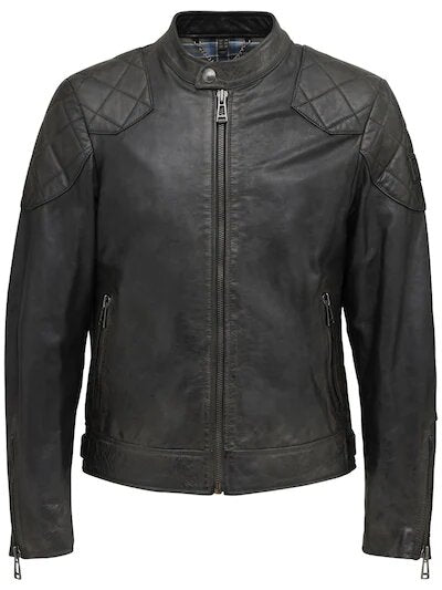 Belstaff Outlaw Jacket Hand Waxed Leather Black