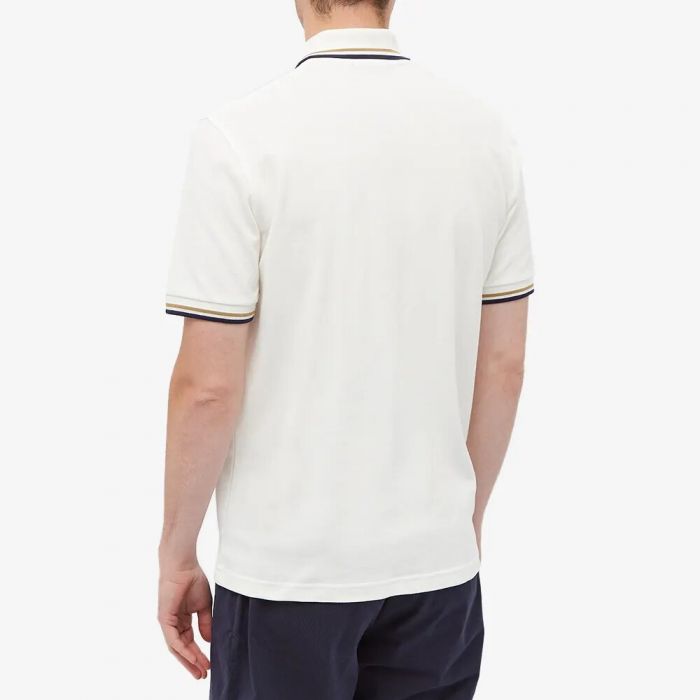 Fred Perry Reissues Original Twin Tipped Polo Soft White Caramel Navy