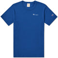 Champion Reverse Weave Small Script Logo T-Shirt Blue