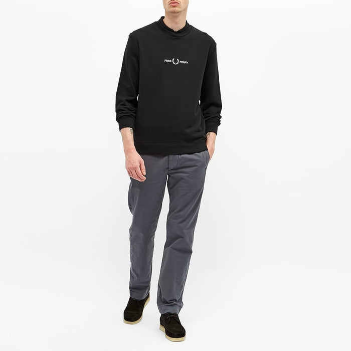 Fred Perry Embroidered Sweatshirt M4727 Black