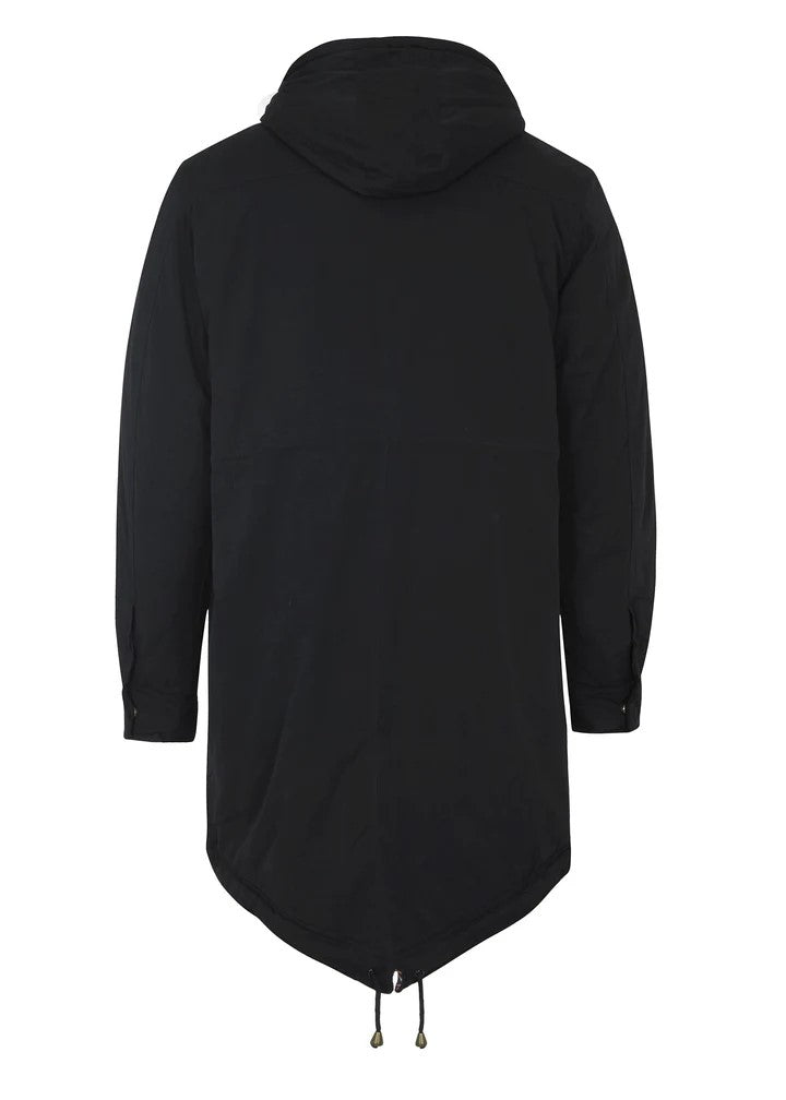 Merc Tobias Fishtail Parka Black