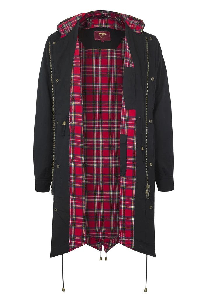 Merc Tobias Fishtail Parka Black