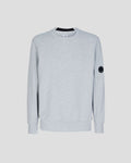 C.P. Company Diagonal Raised Fleece Crew Neck Sweatshirt Grey Melange