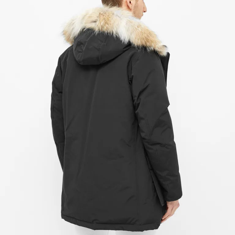 Woolrich Arctic Parka in Ramar with Detachable Fur Trim Black