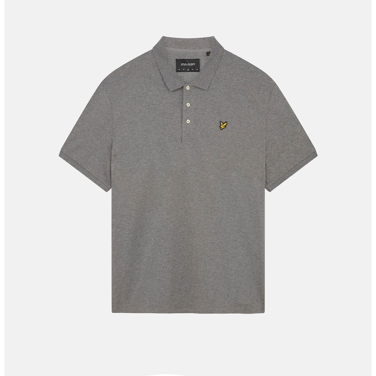 Lyle &amp; Scott Men's Plain Polo Shirt Light Grey Marl