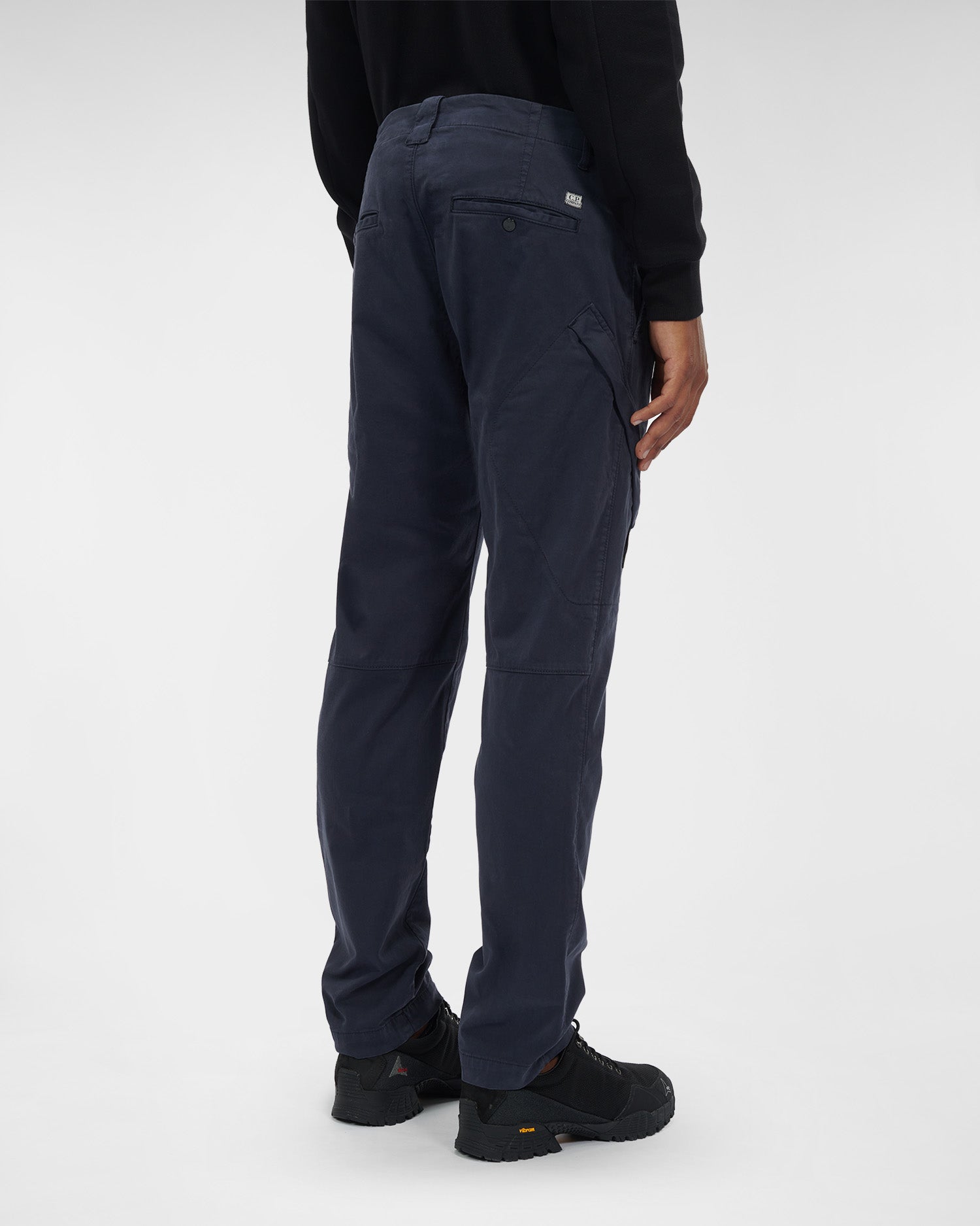 C.P. Company Stretch Sateen Cargo Pants Ergonomic 138A Fit Total Eclipse Blue