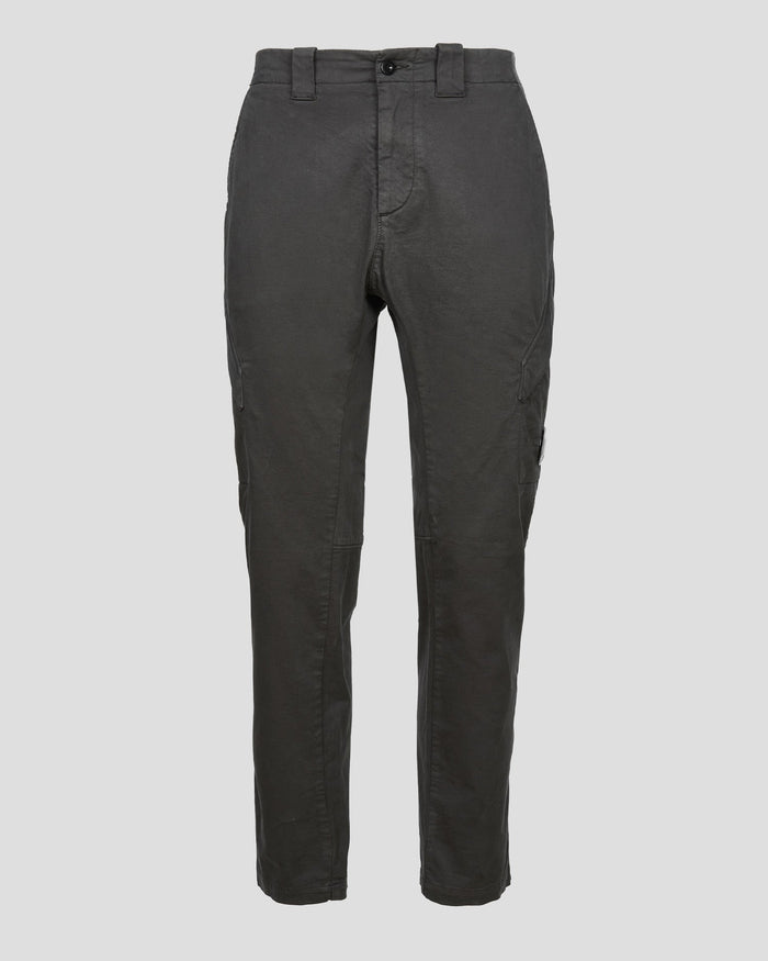 C.P. Company Stretch Sateen Cargo Pants Ergonomic 138A Fit Raven Grey