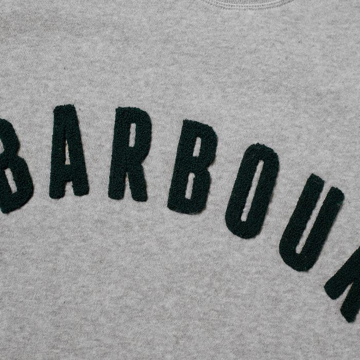 Barbour Prep Logo Crew Sweatshirt Grey Marl