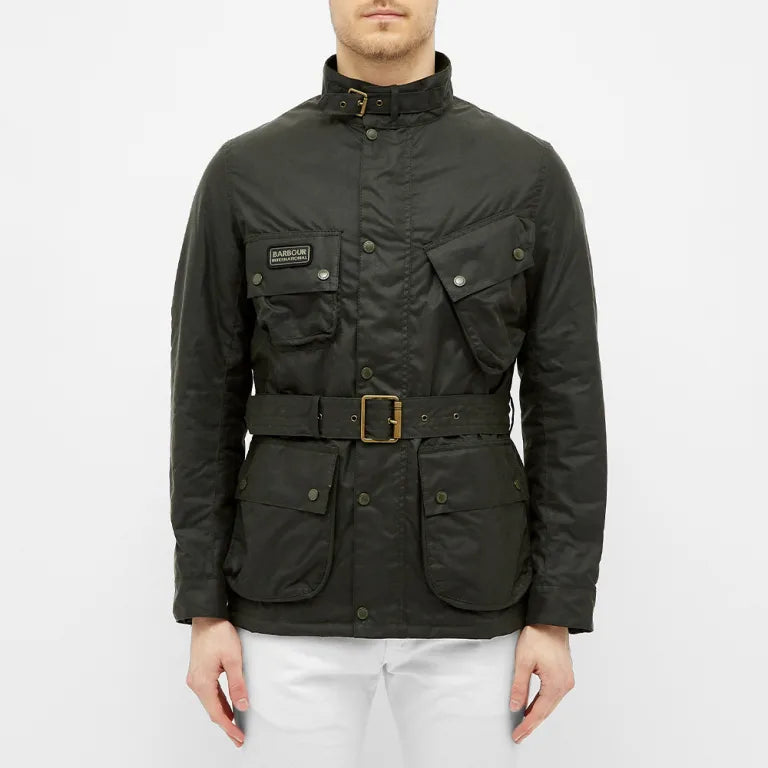 Barbour International New SL International Wax Jacket Sage Green
