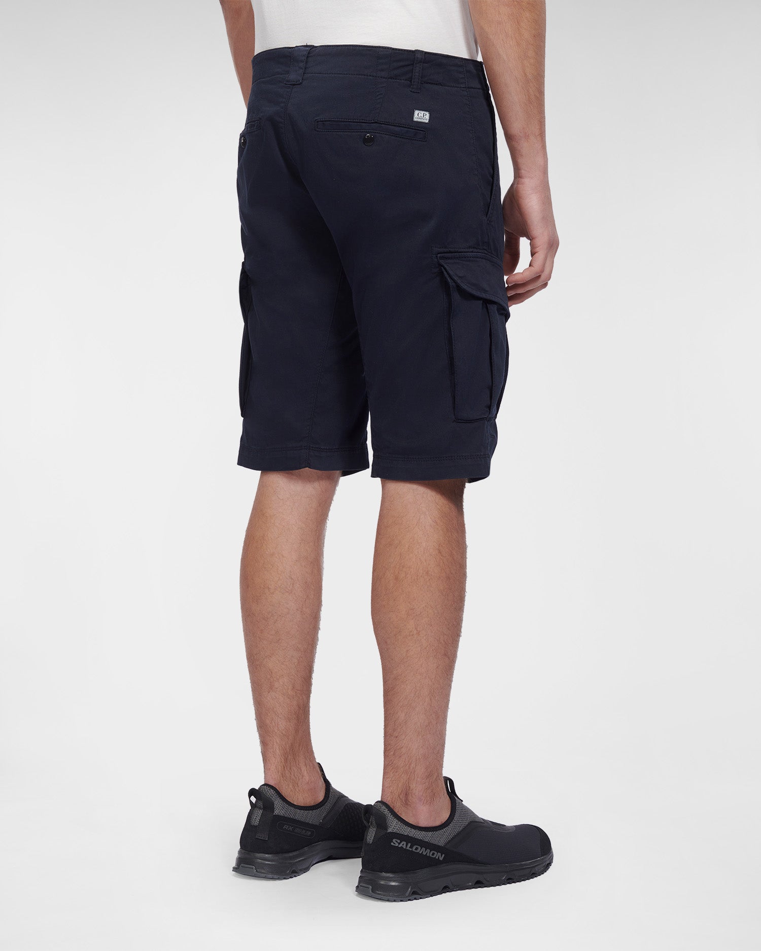 C.P. Company Stretch Sateen Cargo Shorts Total Eclipse Blue