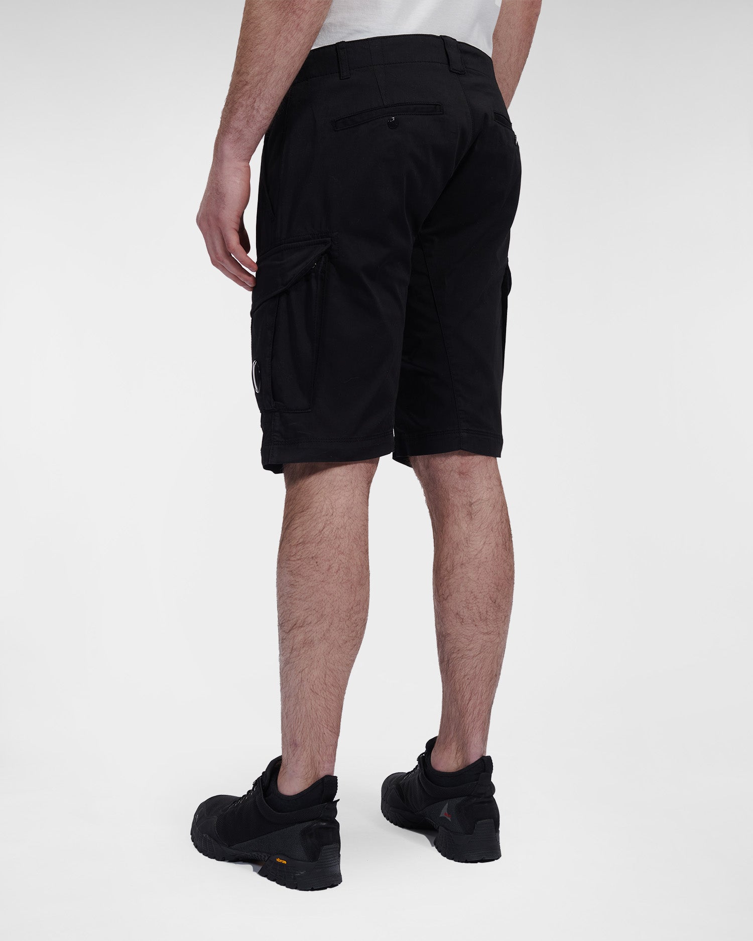 C.P. Company Stretch Sateen Cargo Shorts Black