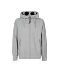 C.P. Company Diagonal Raised Fleece Goggle Hoodie Grey Melange