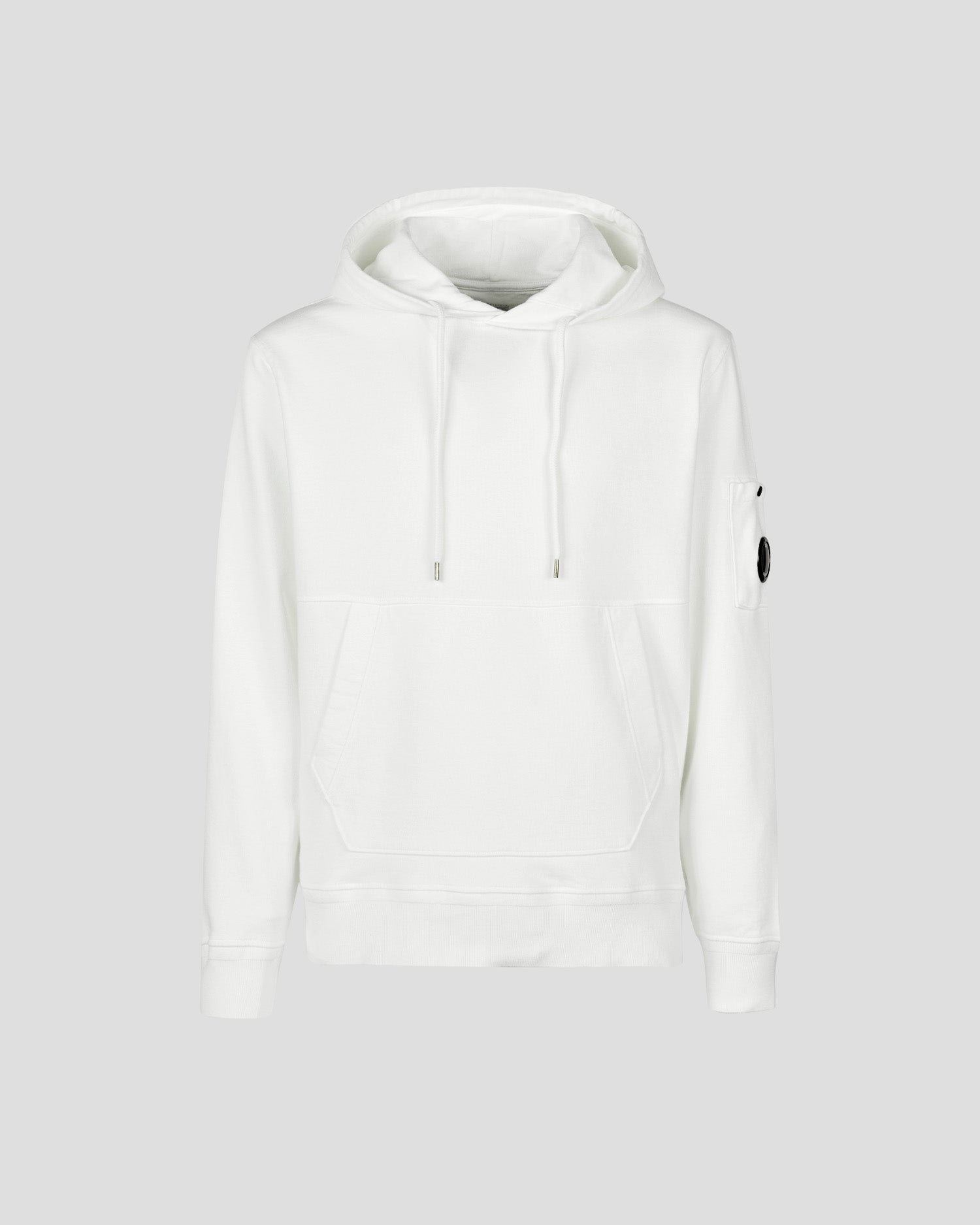 C.P. Company Cotton Fleece Hoodie Gauze White