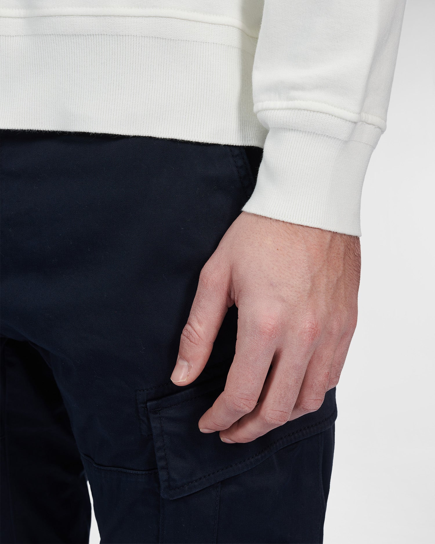 C.P. Company Cotton Fleece Hoodie Gauze White