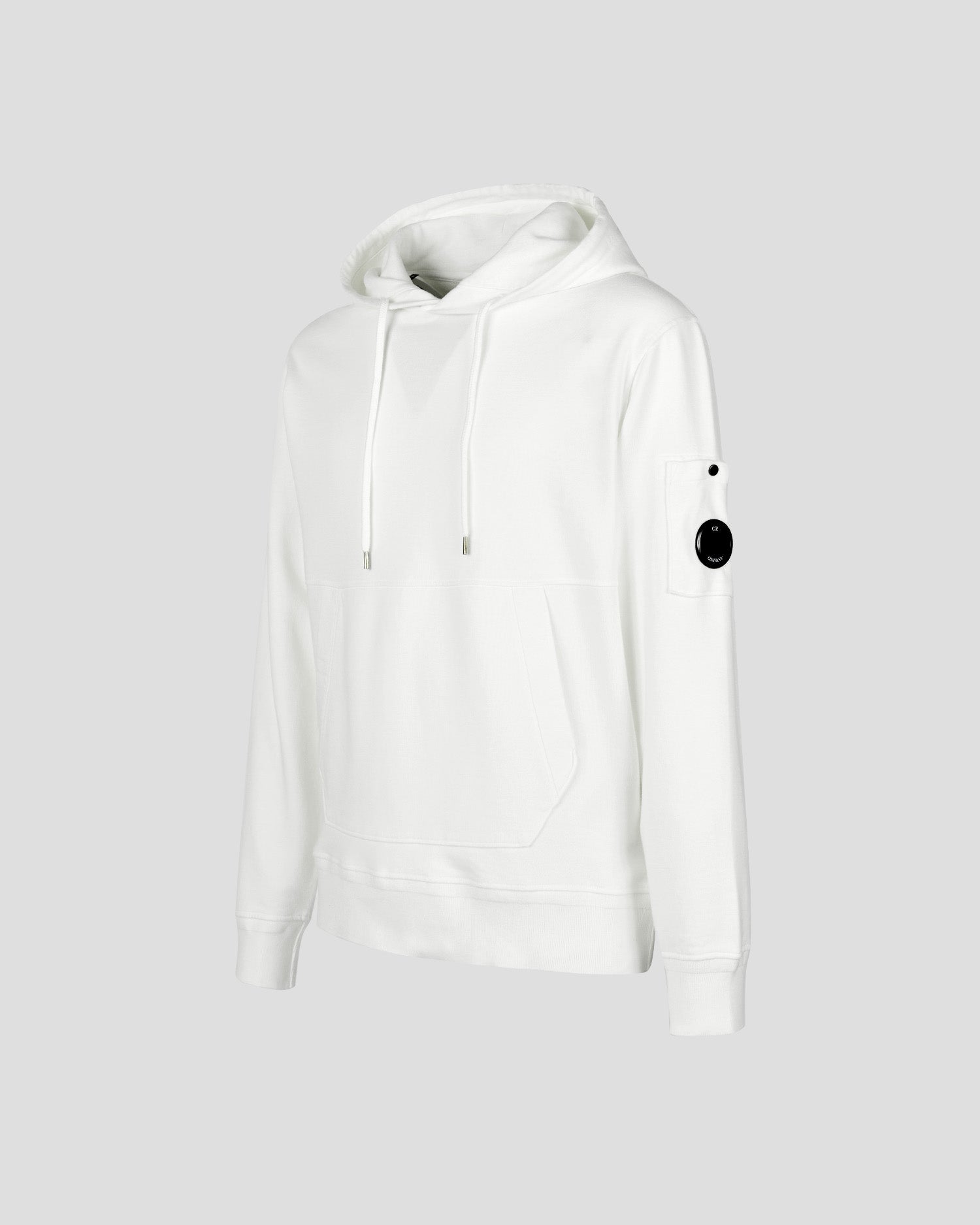C.P. Company Cotton Fleece Hoodie Gauze White