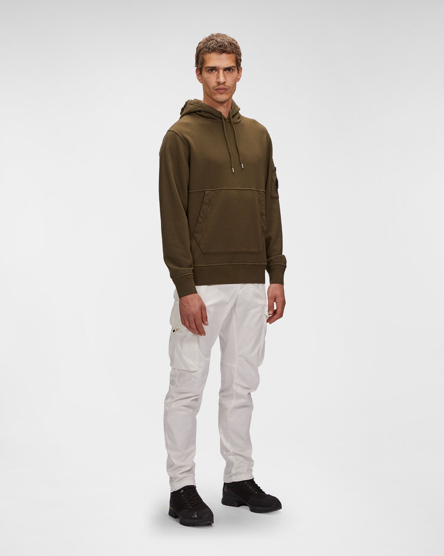 C.P. Company Cotton Fleece Hoodie Ivy Green