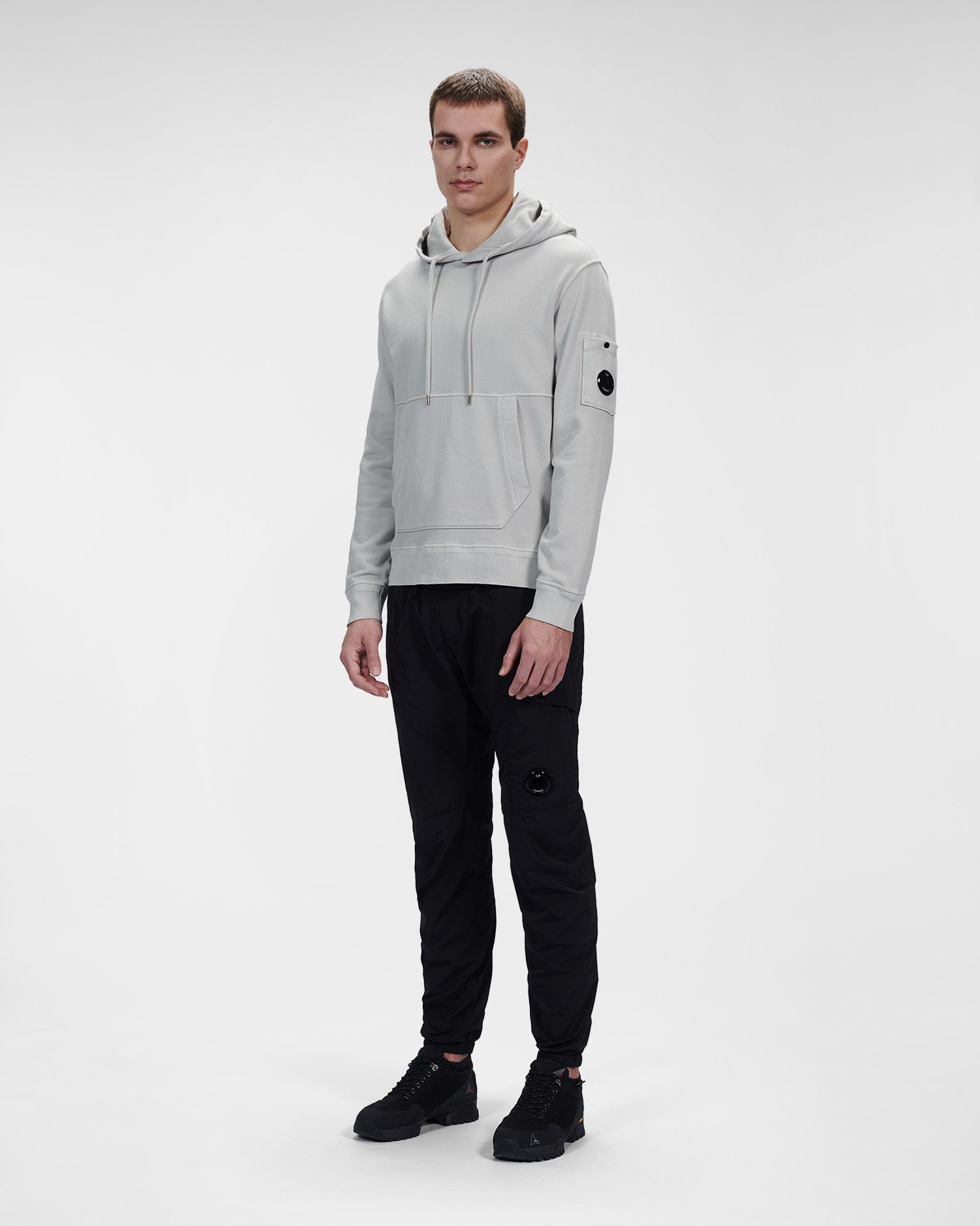C.P. Company Cotton Fleece Hoodie Flint Grey