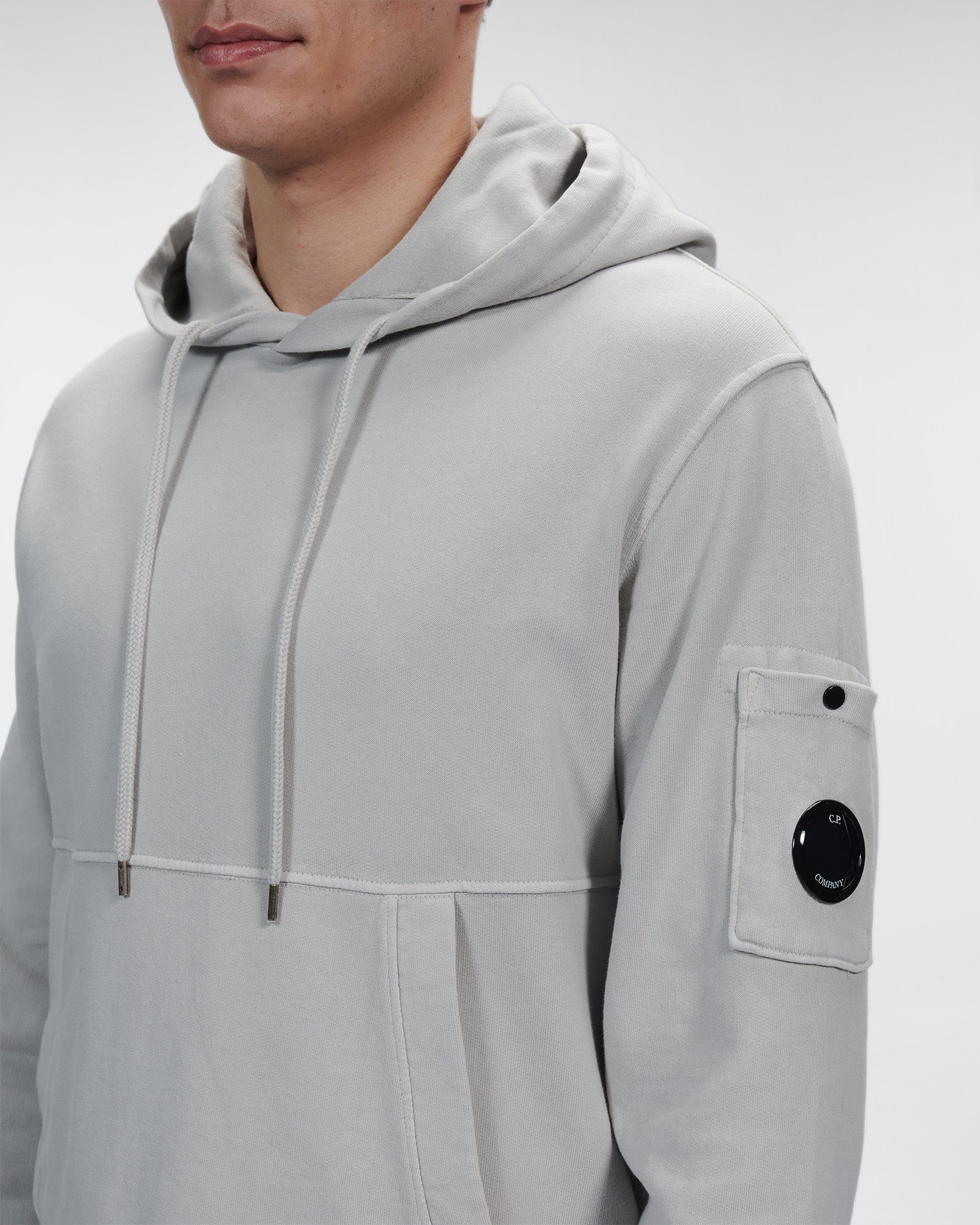 C.P. Company Cotton Fleece Hoodie Flint Grey