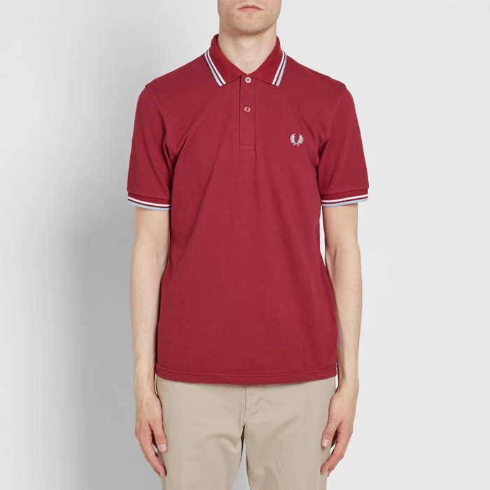 Fred Perry Reissues Original Twin Tipped Polo Maroon White Ice