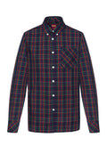 Merc Tartan Check Botton Down Shirt Neddy Navy