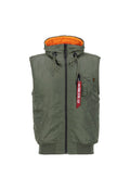 Alpha Industries Hooded MA-1 Vest Sage Green