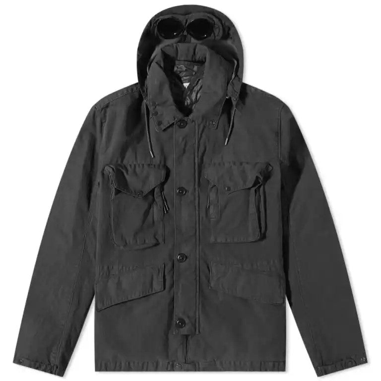 C.P. Company 50 FILI RUBBER Goggle Jacket Black