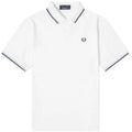 Fred Perry Reissues Original Twin Tipped Polo White Ice Navy