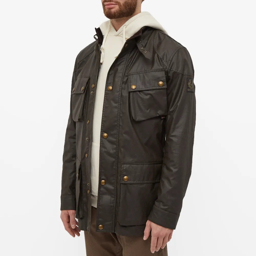 Belstaff Trialmaster Jacket Waxed Cotton Faded Olive