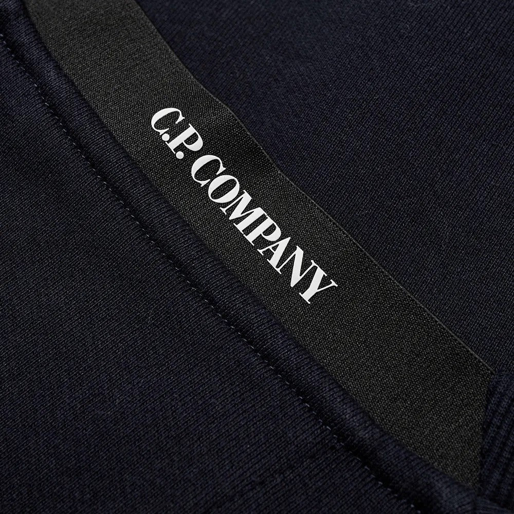 C.P. Company Diagonal Raised Fleece Crew Neck Sweatshirt Total Eclipse Blue