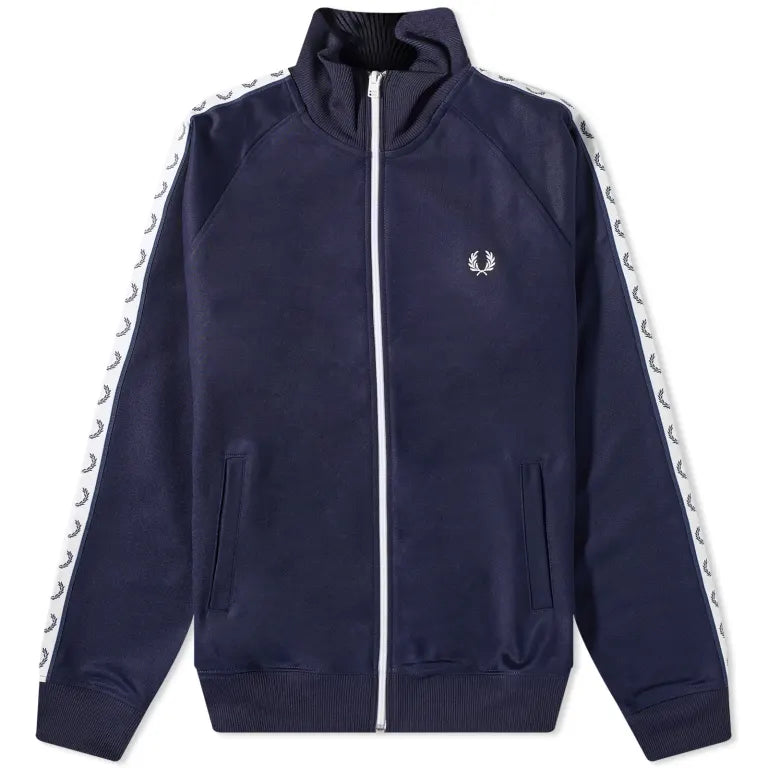 Fred Perry Taped Track Jacket 4620 Carbon Blue