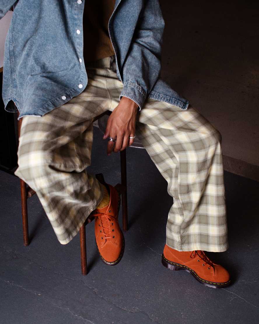 Dr. Martens Church Suede Monkey Boots Rust Tan