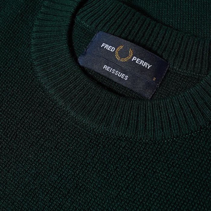 Fred Perry Reissues Laurel Wreath Crew Sweat Tartan Green