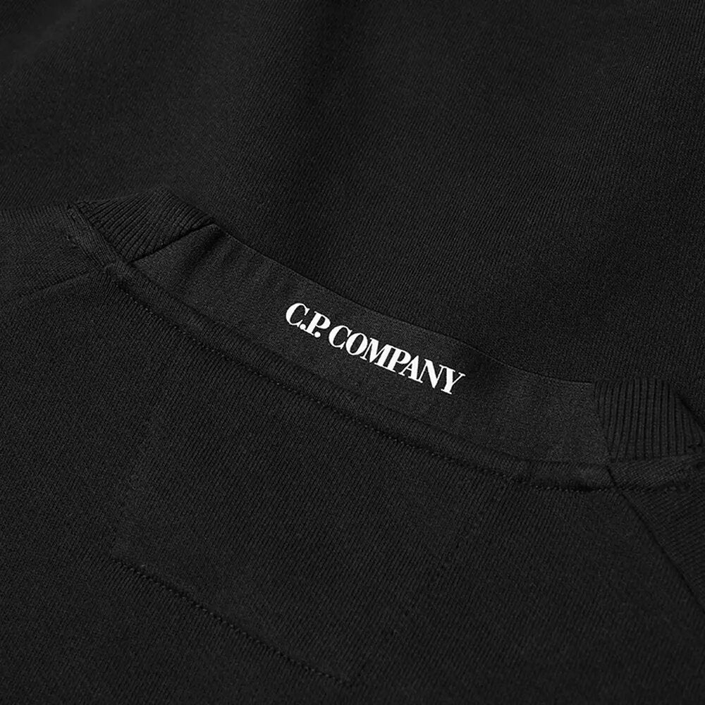 C.P. Company Diagonal Raised Fleece Crew Neck Sweatshirt Black