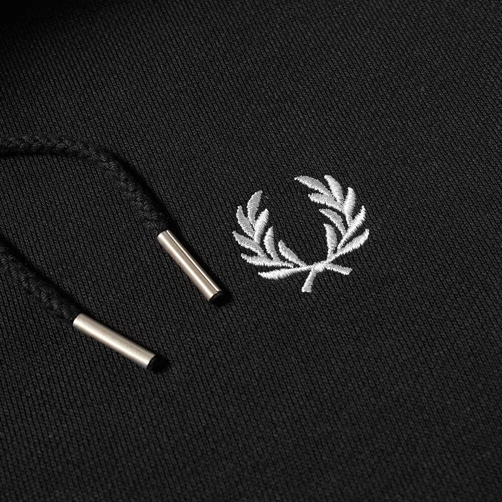 Fred Perry Tipped Hooded Sweatshirt Black