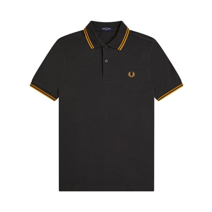 Fred Perry Slim Fit Twin Tipped Polo Grey