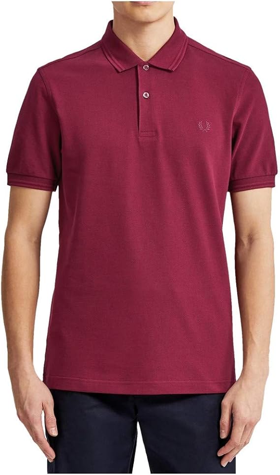 Fred Perry Slim Fit Twin Tipped Polo Burgundy