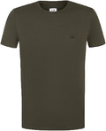 C.P. Company Re-Colour Goggle Hood Back Mako Jersey tee Black Coffee