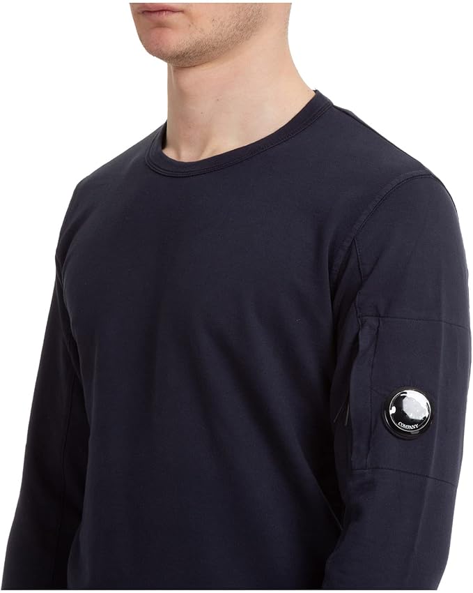 C.P. Company Sweatshirts Crew Neck Light Fleece Total Eclipse Navy