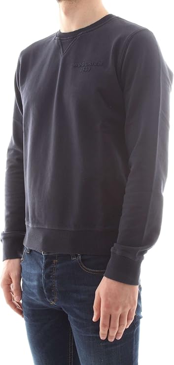 Woolrich Basic Logo Crew Neck Navy