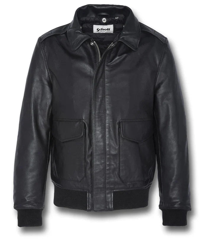 Schott A2 Leather Flight Jacket LC2412 Black