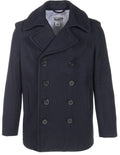 Schott NYC Slim Fit Peacoat Made In USA Navy