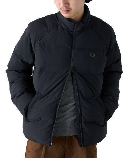 Fred Perry Raglan Sleeve Padded Jacket Black