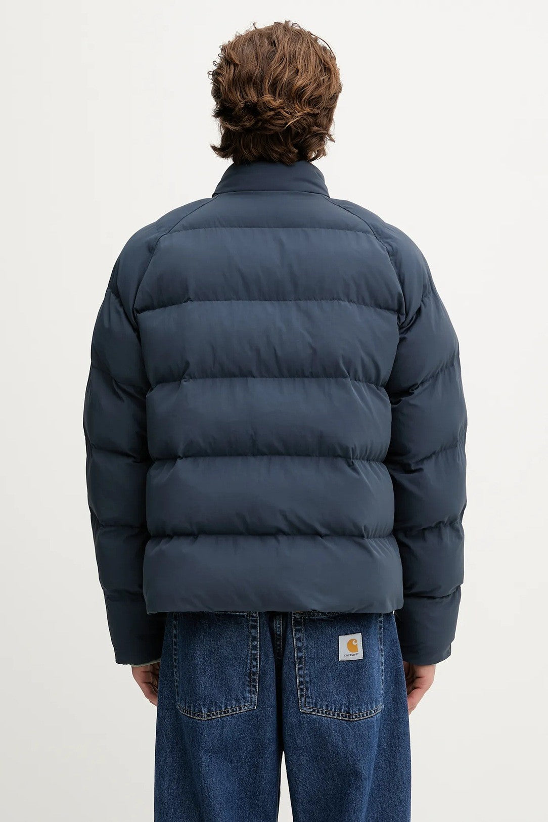 Fred Perry Raglan Sleeve Padded Jacket Dark Airforce