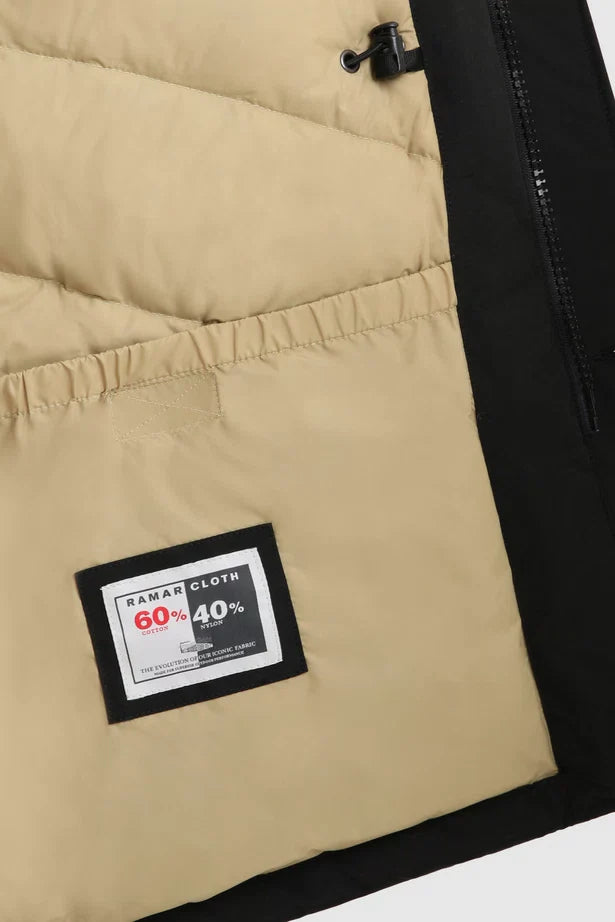 Woolrich Arctic Parka in Ramar with Detachable Fur Trim Black
