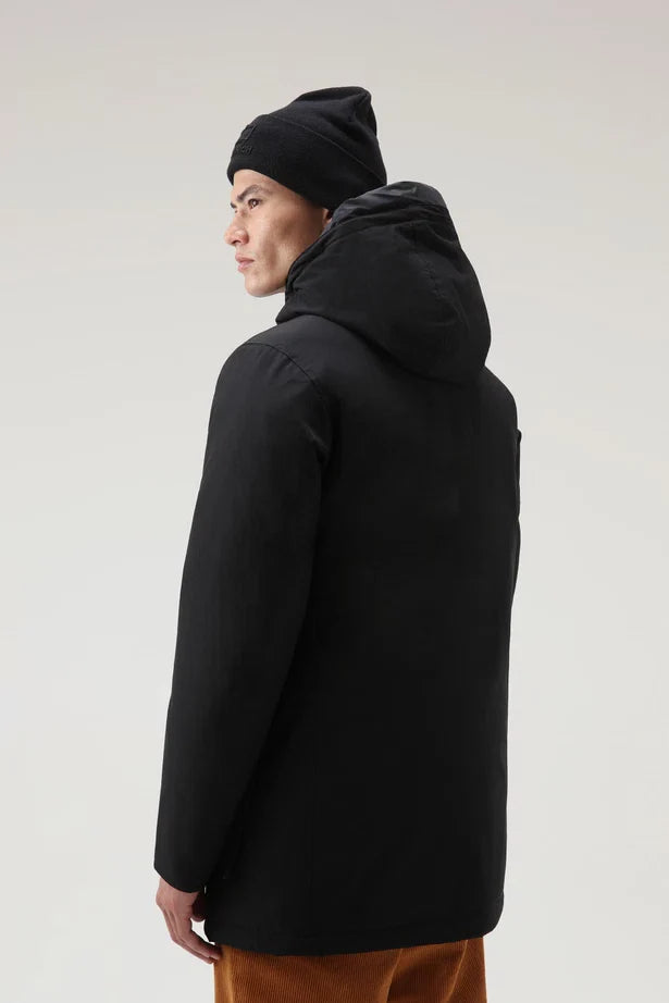 Woolrich Arctic Parka in Ramar with Protective Hood Black