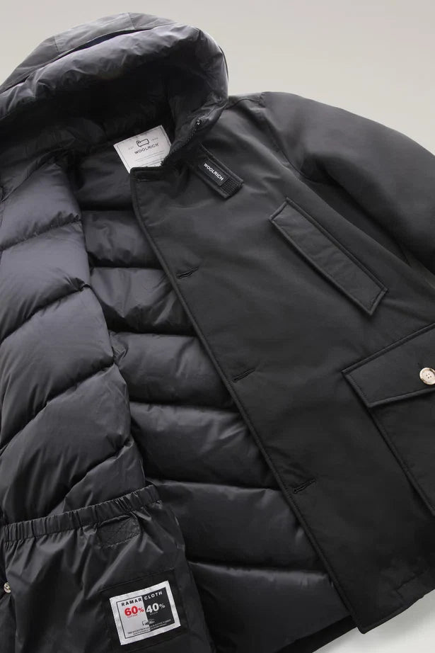 Woolrich Arctic Parka in Ramar with Protective Hood Black