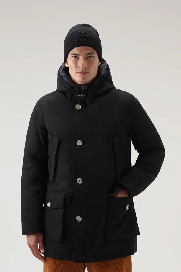 Woolrich Arctic Parka in Ramar with Protective Hood Black