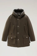 Woolrich Arctic Parka in Ramar with Protective Hood Dark Green