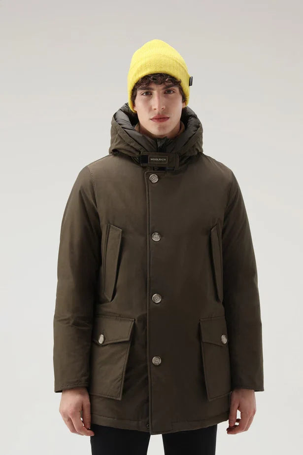 Woolrich Arctic Parka in Ramar with Protective Hood Dark Green